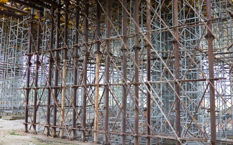 scaffolding recycling, steel frame recycling, construction metal waste, demolition site in London, Metal Scrap Ltd, London